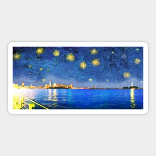 Starry Night Over The Hudson Sticker